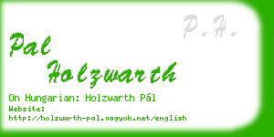 pal holzwarth business card
